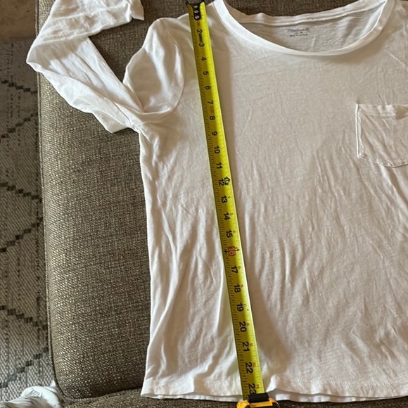 BNWOT White Long Sleeve Shirt with Pocket By Madewell - Picture 6 of 9